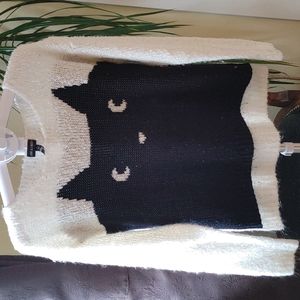 Cat Design Knit Sweater
